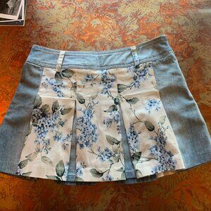 Dolce & Gabbana Vintage D&G floral denim mini skirt US28/IT42
